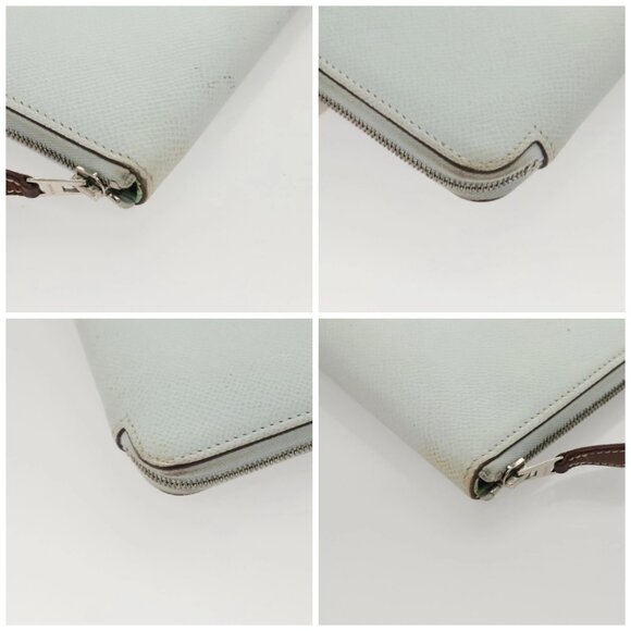 HERMES Steeple Azap Long Long Wallet Epsom Light Blue Auth 117188 - Picture 16 of 16